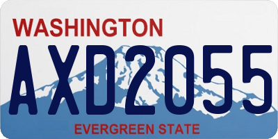 WA license plate AXD2055