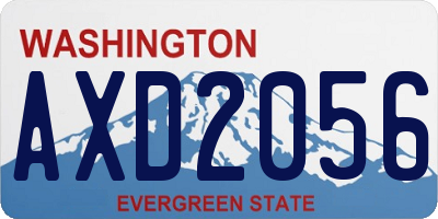 WA license plate AXD2056