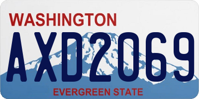WA license plate AXD2069