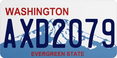 WA license plate AXD2079