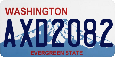 WA license plate AXD2082