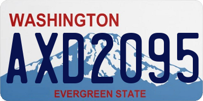WA license plate AXD2095
