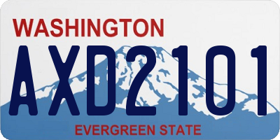 WA license plate AXD2101