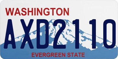 WA license plate AXD2110
