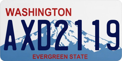 WA license plate AXD2119