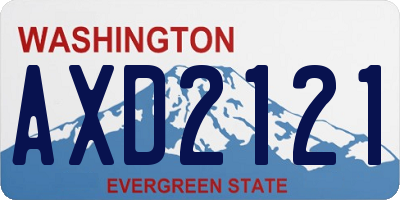 WA license plate AXD2121