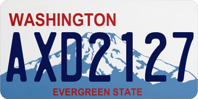 WA license plate AXD2127