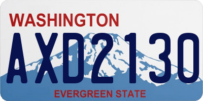 WA license plate AXD2130
