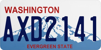 WA license plate AXD2141
