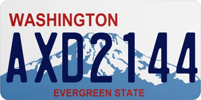 WA license plate AXD2144