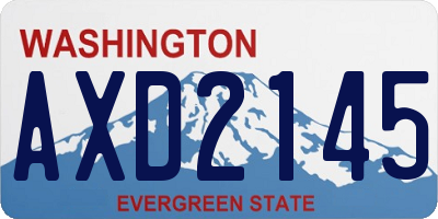 WA license plate AXD2145