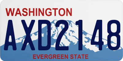 WA license plate AXD2148