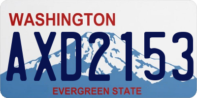 WA license plate AXD2153