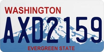 WA license plate AXD2159