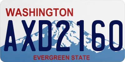 WA license plate AXD2160