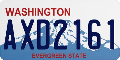 WA license plate AXD2161
