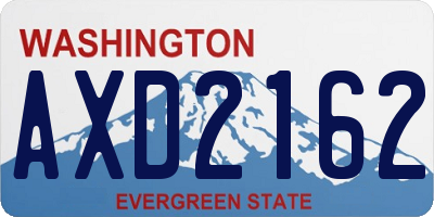 WA license plate AXD2162
