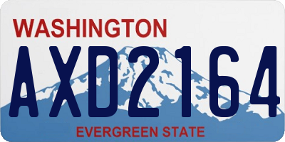 WA license plate AXD2164