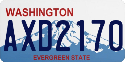WA license plate AXD2170