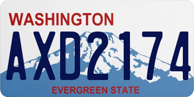 WA license plate AXD2174