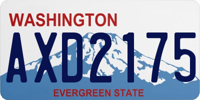 WA license plate AXD2175