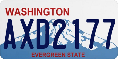 WA license plate AXD2177