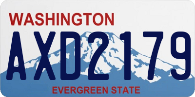 WA license plate AXD2179
