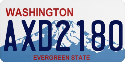 WA license plate AXD2180
