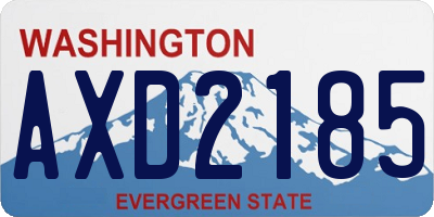 WA license plate AXD2185