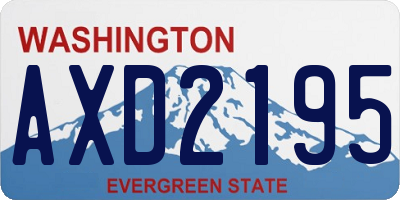 WA license plate AXD2195