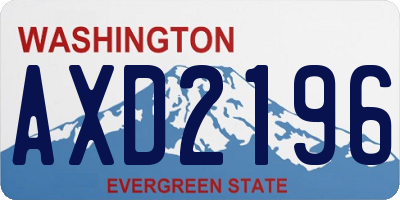 WA license plate AXD2196