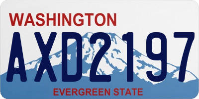 WA license plate AXD2197