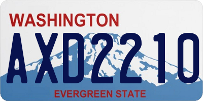 WA license plate AXD2210