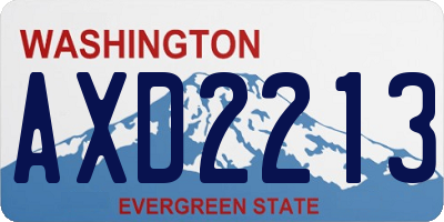 WA license plate AXD2213