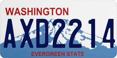 WA license plate AXD2214
