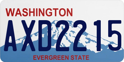 WA license plate AXD2215
