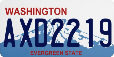 WA license plate AXD2219