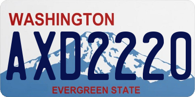 WA license plate AXD2220