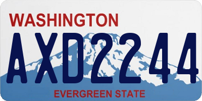 WA license plate AXD2244