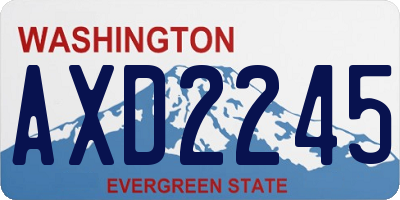 WA license plate AXD2245