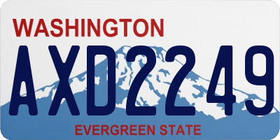 WA license plate AXD2249