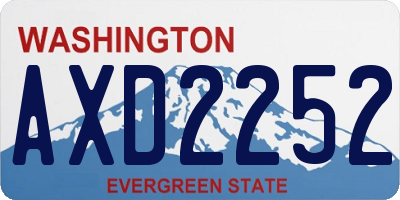 WA license plate AXD2252