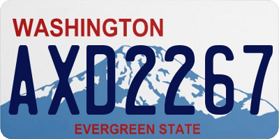 WA license plate AXD2267