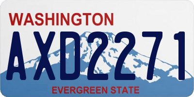 WA license plate AXD2271