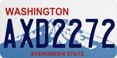 WA license plate AXD2272