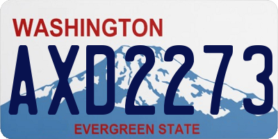 WA license plate AXD2273