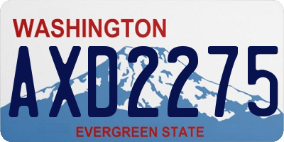 WA license plate AXD2275