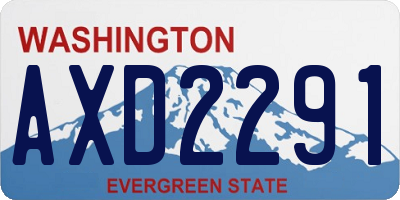 WA license plate AXD2291