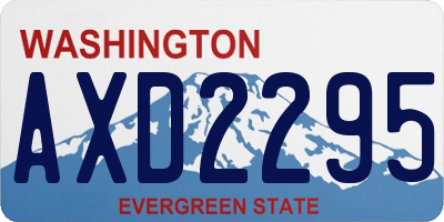 WA license plate AXD2295