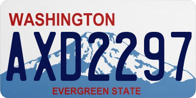WA license plate AXD2297